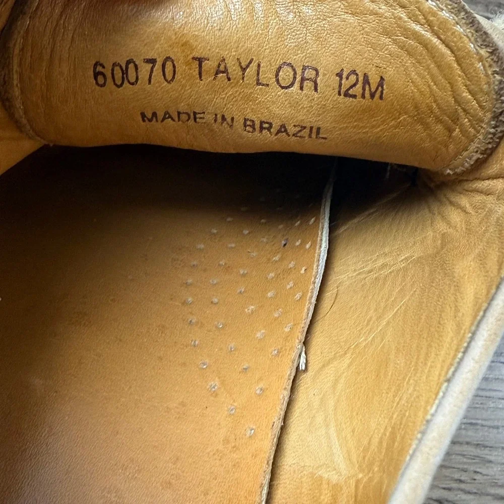 Granger Owings Taylor Oxford Mens 12M Tan Suede Moc Toe Brazil Timeless Classic